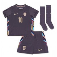 England Jude Bellingham #10 Bortadräkt Barn EM 2024 Kortärmad (+ Korta byxor)